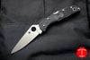 Spyderco Endura Black Handle Satin Flat Ground Lockback Knife C10FPBK