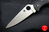 Spyderco Endura Black Handle Satin Flat Ground Lockback Knife C10FPBK