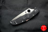 Spyderco Endura Black Handle Satin Flat Ground Lockback Knife C10FPBK