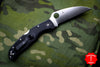 Spyderco Endura- Wharncliffe Edge- Black Handle- Satin Flat Ground Lockback Knife C10FPWCBK