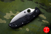 Spyderco Endura- Wharncliffe Edge- Black Handle- Satin Flat Ground Lockback Knife C10FPWCBK