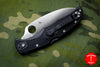 Spyderco Endura- Wharncliffe Edge- Black Handle- Satin Flat Ground Lockback Knife C10FPWCBK