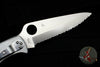 Spyderco Endura Satin Full Serrated with Stainless Steel Handles Lockback Knife C10S