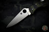 Spyderco Endura Zome Green Handle Satin Flat Ground Lockback Knife C10ZFPGR