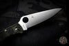 Spyderco Endura Zome Green Handle Satin Flat Ground Lockback Knife C10ZFPGR