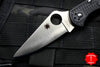 Spyderco Delica Black Handle VG-10 Satin Flat Ground Lockback Knife C11FPBK