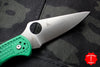 Spyderco Delica Green Handle VG-10 Satin Flat Ground Lockback Knife C11FPGR