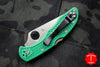 Spyderco Delica Green Handle VG-10 Satin Flat Ground Lockback Knife C11FPGR