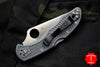 Spyderco Delica Gray Handle VG-10 Satin Flat Ground Lockback Knife C11FPGY