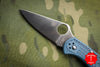 Spyderco Delica Blue Handle K390 Satin Flat Ground Lockback Knife C11FPK390