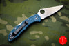 Spyderco Delica Blue Handle K390 Satin Flat Ground Lockback Knife C11FPK390