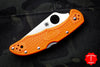 Spyderco Delica Orange Handle VG-10 Satin Flat Ground Lockback Knife C11FPOR