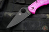 Spyderco Delica Pink Handle Black Flat Ground S30V Blade C11FPPNS30VBK
