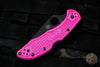 Spyderco Delica Pink Handle Black Flat Ground S30V Blade C11FPPNS30VBK