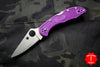 Spyderco Delica Purple Handle VG-10 Satin Flat Ground Lockback Knife C11FPPR