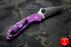 Spyderco Delica Purple Handle VG-10 Satin Flat Ground Lockback Knife C11FPPR