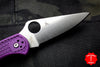 Spyderco Delica Purple Handle VG-10 Satin Flat Ground Lockback Knife C11FPPR