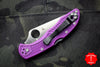 Spyderco Delica Purple Handle VG-10 Satin Flat Ground Lockback Knife C11FPPR