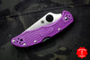 Spyderco Delica Purple Handle VG-10 Satin Flat Ground Lockback Knife C11FPPR