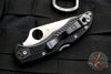 Spyderco Delica Thin Red Line Black Handle VG-10 Part Serrated Satin Flat Ground Lockback Knife C11FPSBKRD