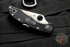 Spyderco Delica Thin Red Line Black Handle VG-10 Part Serrated Satin Flat Ground Lockback Knife C11FPSBKRD
