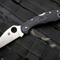 Spyderco Delica Folding Knife Wharncliffe Satin Blade Black FRN Handle C11FPWCBK