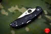 Spyderco Delica Black Handle VG-10 Satin Flat Ground Lockback Knife C11PBK