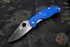Spyderco Tenacious Drop Point Folding Knife Satin S35VN Blade Blue FRN Handle C122PBL