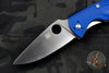 Spyderco Tenacious Drop Point Folding Knife Satin S35VN Blade Blue FRN Handle C122PBL