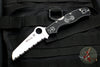 Spyderco Rescue 3 Thin Red Line Edition Black Handle Red Liner Full Serrated Satin Flat Ground Lockback Knife C14FSBKRD3