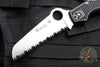 Spyderco Rescue 3 Thin Red Line Edition Black Handle Red Liner Full Serrated Satin Flat Ground Lockback Knife C14FSBKRD3