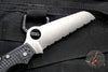Spyderco Rescue 3 Thin Red Line Edition Black Handle Red Liner Full Serrated Satin Flat Ground Lockback Knife C14FSBKRD3