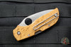 Spyderco Chaparral Maple Wood Handle Satin Flat Ground Lockback Knife C152WDP