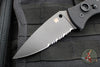 Spyderco Autonomy 2 Automatic Knife- Black G-10 With Black LC200N Part Serrated Serrated Drop Point Blade C165GPSBBK2