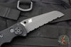 Spyderco Autonomy Black G-10 Automatic Black H-1 Full Serrated Blade C165GSBBK