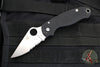 Spyderco Para 3- Black Handle- Satin Part Serrated CPM S30V Steel Blade C223GPS