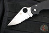 Spyderco Para 3- Black Handle- Satin Part Serrated CPM S30V Steel Blade C223GPS