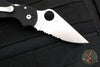 Spyderco Para 3- Black Handle- Satin Part Serrated CPM S30V Steel Blade C223GPS