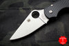 Spyderco Para 3 Lightweight Folder- Black FRN Handle- Satin Plain Edge C223PBK