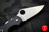 Spyderco Para 3 Lightweight Black Folder with Satin Plain Edge C223PBK