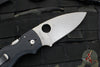 Spyderco Shaman- Black G-10 Handle- Satin Saber Ground Blade- Compression Lock Knife C229GP