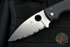 Spyderco Shaman- Black G-10 Handle- Satin Serrated Saber Ground Compression Lock Knife C229GS