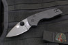 Spyderco Lil' Native- Black Handle- Black Flat Ground Compression Lock Knife C230GPBBK
