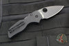 Spyderco Lil' Native- Black Handle- Black Flat Ground Compression Lock Knife C230GPBBK