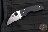 Spyderco Lil' Native- Wharncliffe Edge- Black G-10 Handle- Satin Flat Ground Blade C230GPWC