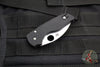 Spyderco Lil' Native- Wharncliffe Edge- Black G-10 Handle- Satin Flat Ground Blade C230GPWC
