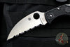 Spyderco Endela Folder Black FRN Handle Satin Wharncliffe Flat Ground Part Serrated Blade C243FSWCBK