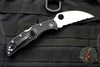 Spyderco Endela Folder Black FRN Handle Satin Wharncliffe Flat Ground Part Serrated Blade C243FSWCBK