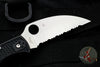 Spyderco Endela Folder Black FRN Handle Satin Wharncliffe Flat Ground Part Serrated Blade C243FSWCBK
