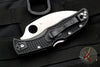 Spyderco Endela Folder Black FRN Handle Satin Wharncliffe Flat Ground Part Serrated Blade C243FSWCBK